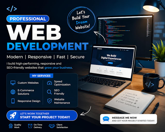 create a responsive website using HTML CSS and javascript