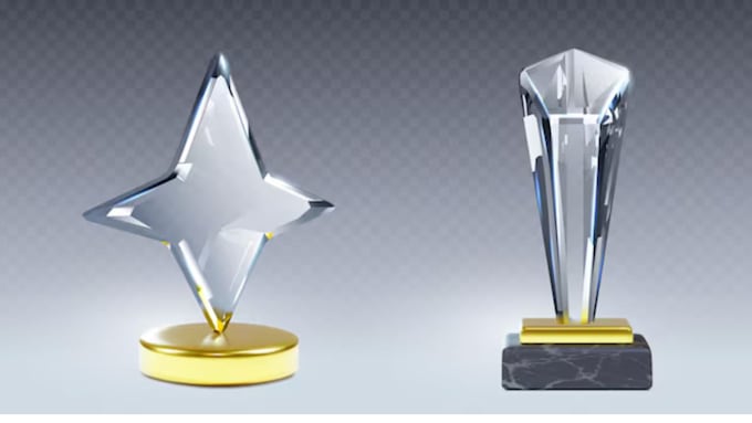 create 3d printable trophy design, medals, awards with 3d rendering