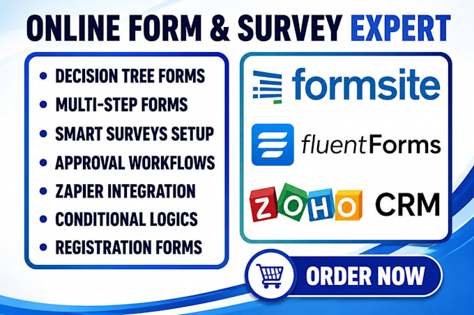 setup survey template typeform formsite secure fluent forms zoho crm automation