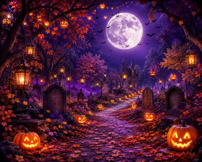 create spooky halloween illustrations and fantasy scenes