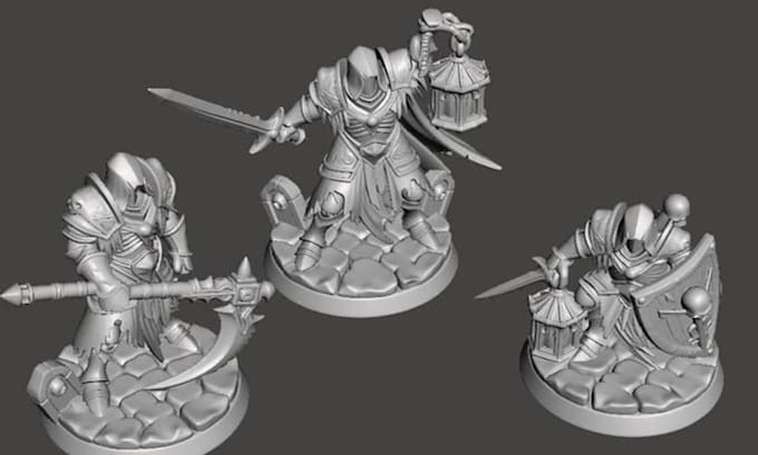 sculpt miniature custom action figure 3d modeling dnd, tabletop for 3d printing