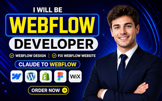 be webflow developer for webflow design or fix webflow website claude to webflow