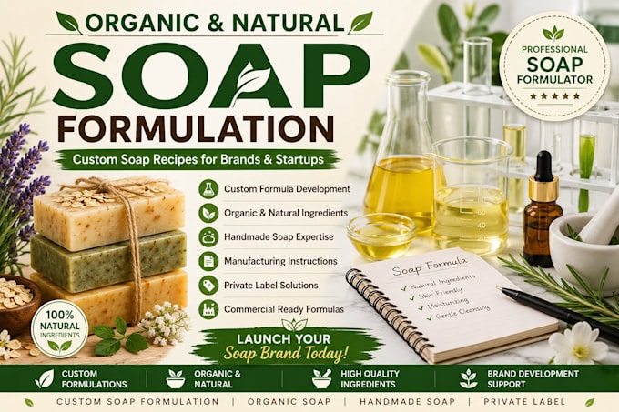 formulate organic and natural handmade soap for your brand