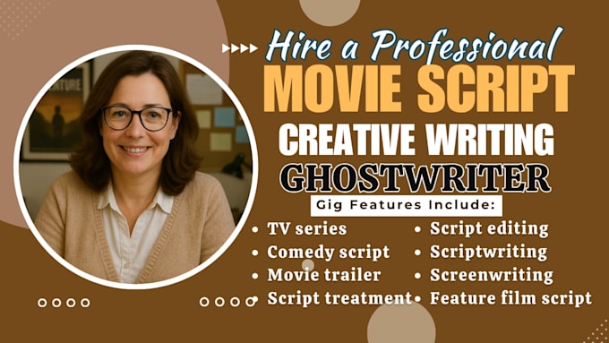 write movie script screenplay screenwriting film script comedy script  tv series