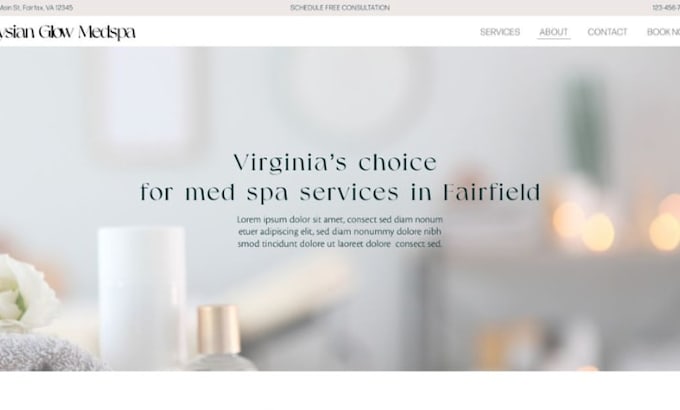 build squarespace med spa website aesthetic clinic website consultations website