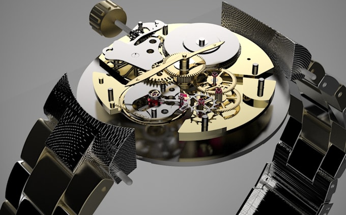 manufacturing ready watch cad design with technical drawings
