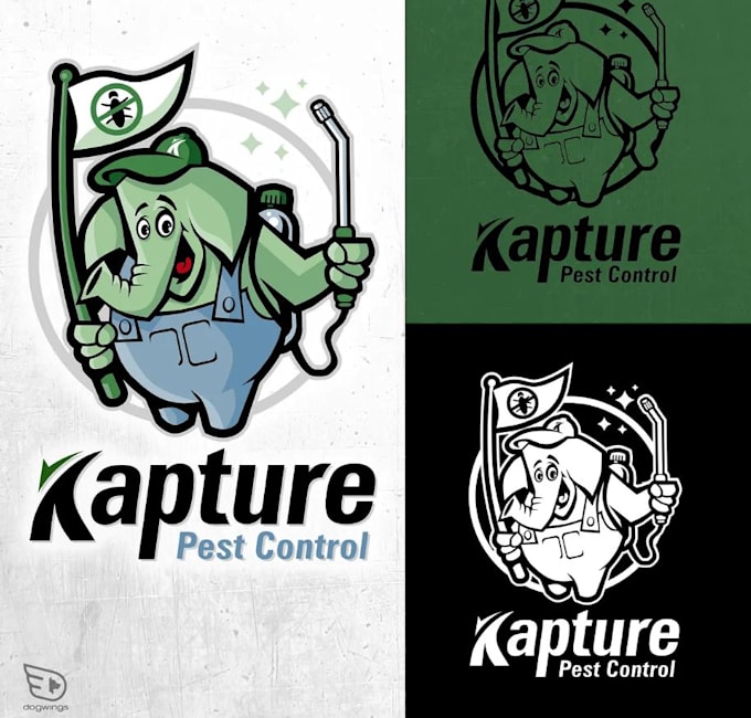 do amazing mascot pest control logo for your brand