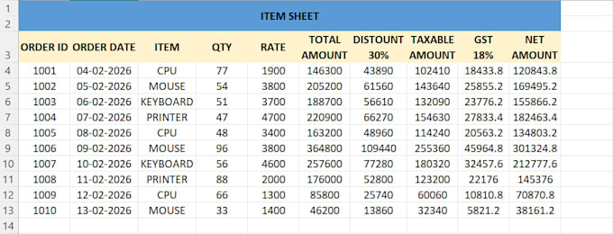 provide professional data entry and excel services