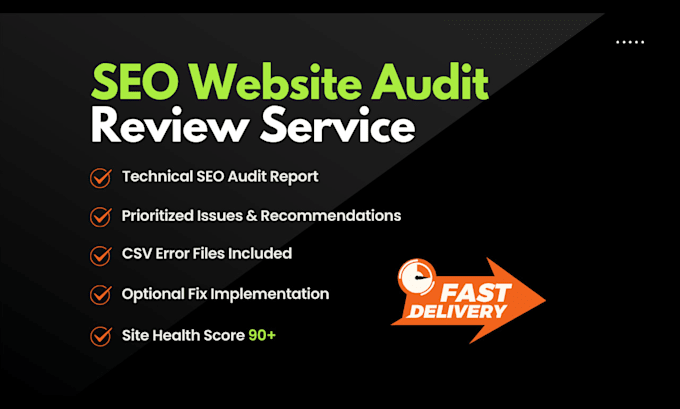 provide a full technical SEO audit report for your website