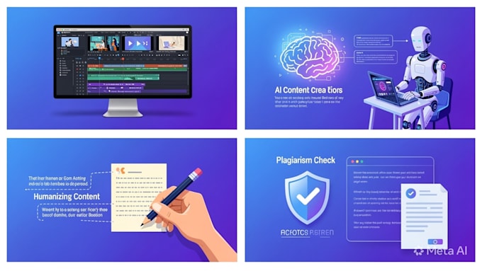 edit videos, create ai content, humanize ai text, and check plagiarism