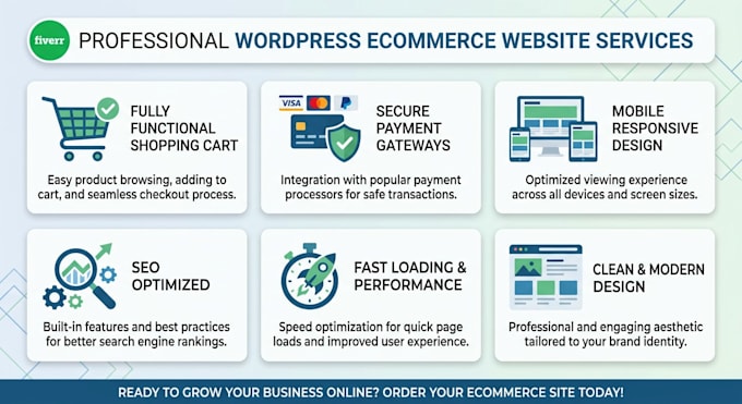 design wordpress ecommerce website