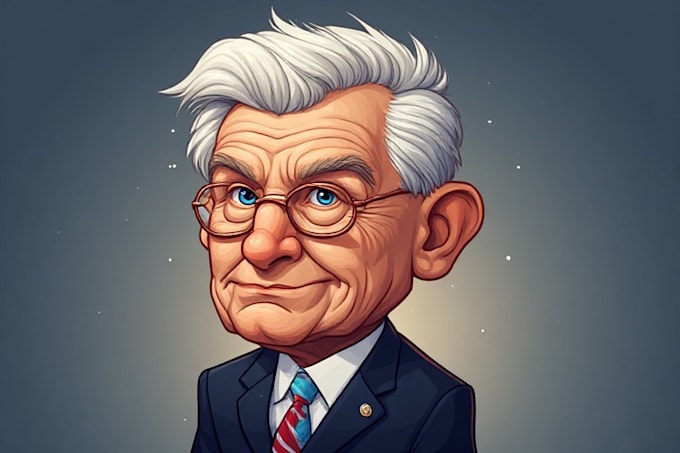 drawing a political satirical cartoon art