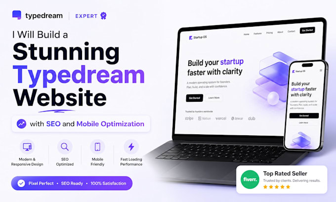 build a stunning typedream website with SEO mobile optimization