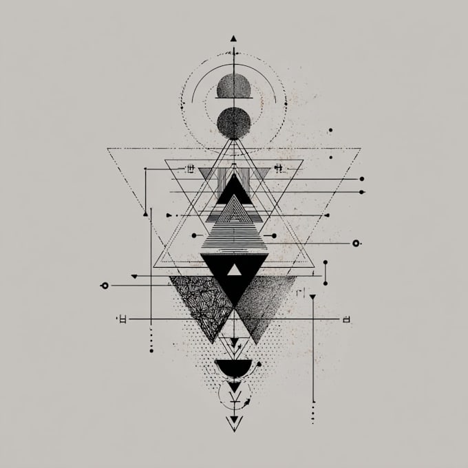 create sleeve tattoo design in geometric style