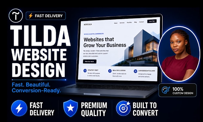 design or redesign a professional tilda website,landing page