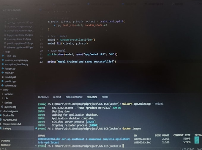 deploy fastapi and machine learning apis on AWS ecs fargate