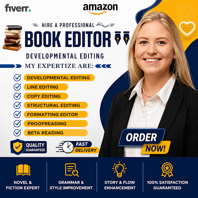 provide developmental editing, line editing, and proofreading