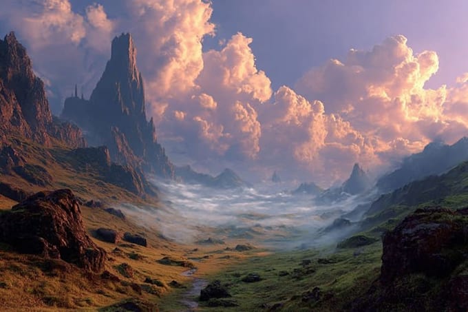 design stunning fantasy landscape