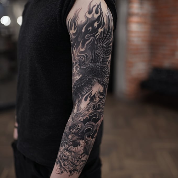 create a beautiful tattoo sleeve art