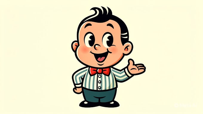 create a retro cartoon mascot illustration