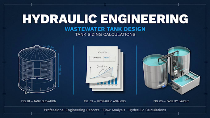 do hydraulic engineering, wastewater tank design and sizing calculations