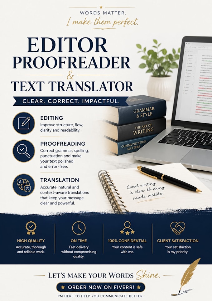 proofread any document expertly for grammar and clarity