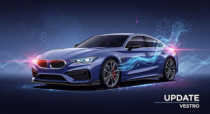 make amazing vector car portrait form your car