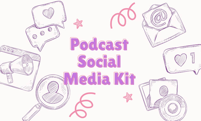 design a professional podcast social media kit and templates