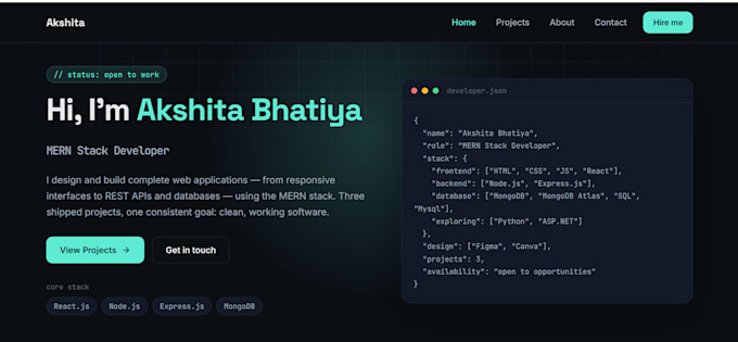 create portfolio for developers and designers