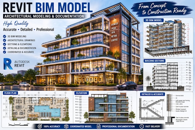 create detailed 3d bim models in autodesk revit