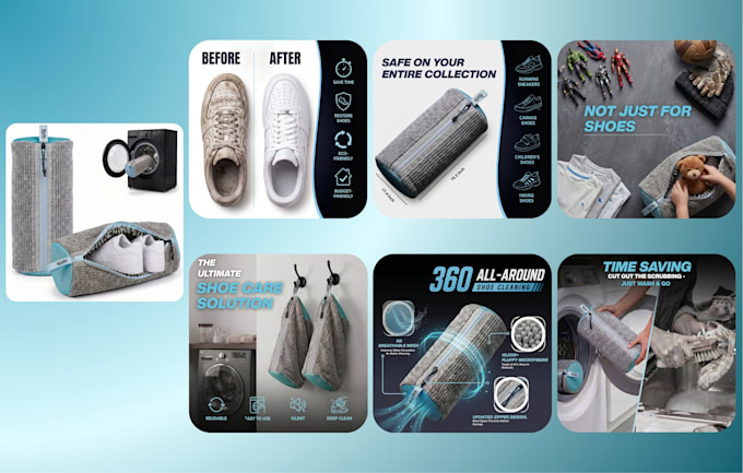 design amazon listing infographics and product feature images