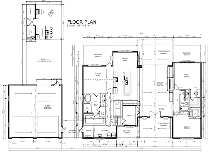 draw redraw architectural floor plan mep barndominium masterplan blueprint