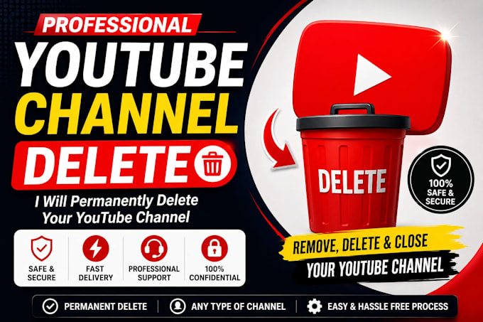 permanently delete your youtube channel safely and professionally