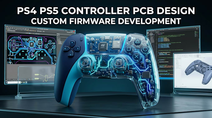 design wireless ps4 ps5 controller pcb with custom firmware