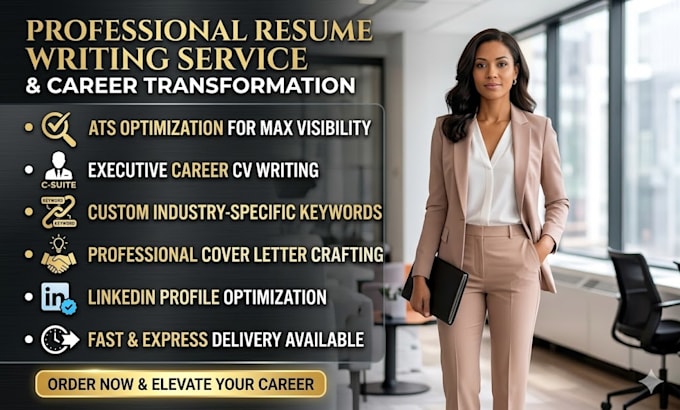do ats resume rewrite, executive cv, and linkedin optimization
