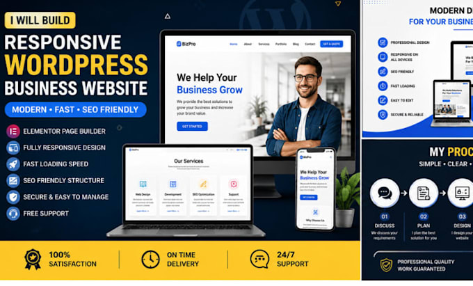 build a responsive wordpress business website
