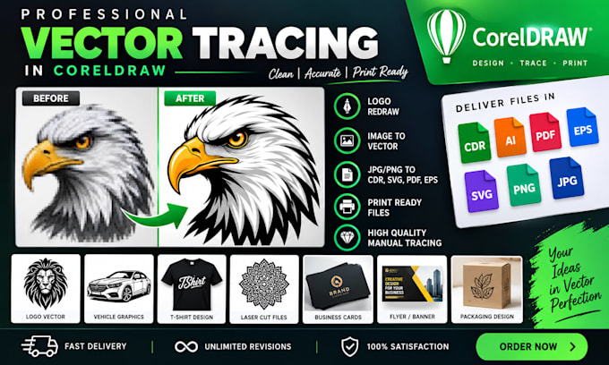 manually vectorize your logo or image in coreldraw