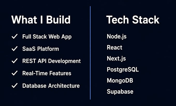 build full stack website, saas as react, next js, node js developer