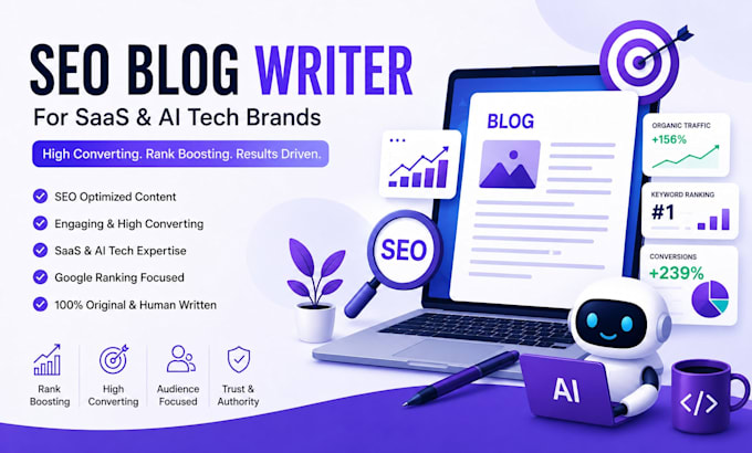 do SEO blog writer for saas ai tech high converting rank boosting content
