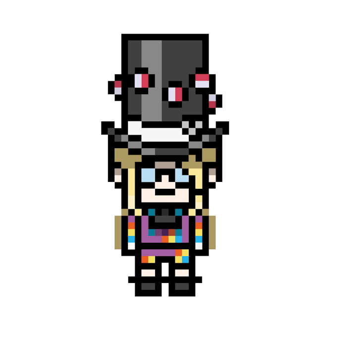 create a danganronpa pixel sprite