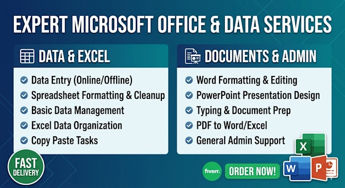 do fast excel data entry, web search, PDF to excel