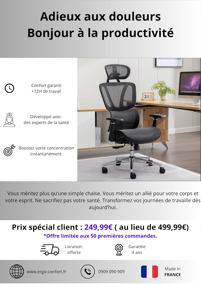 write a high converting copywriting for your product