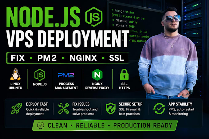 deploy and fix your nodejs app on ubuntu vps