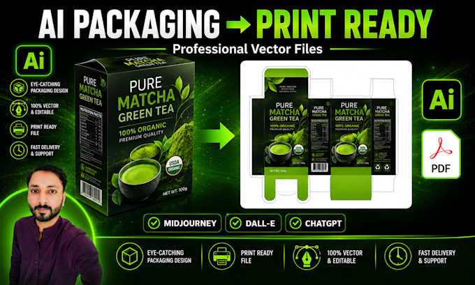 convert ai generated packaging design into print ready file