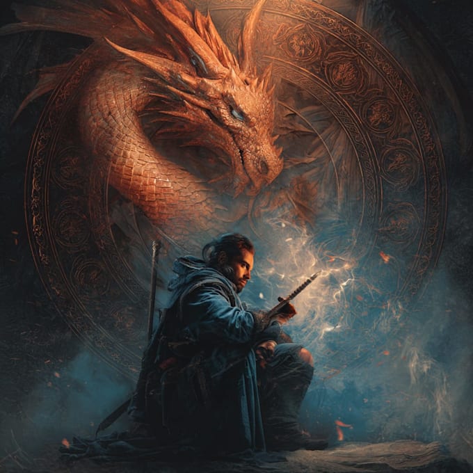 make a sci fi fantasy book cover design that sells