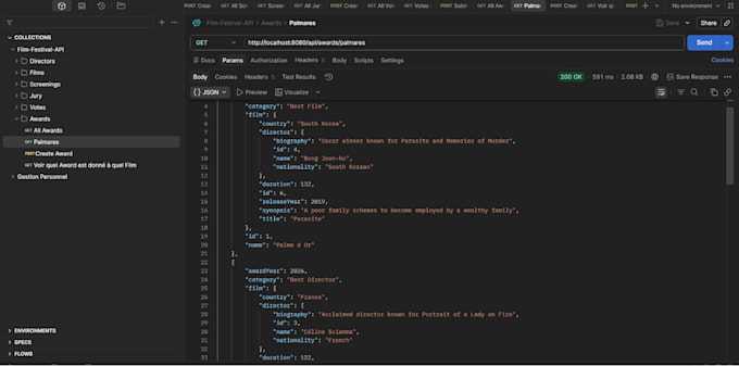 build a rest API with spring boot or symfony with documentation