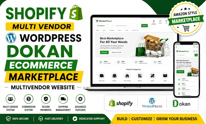 shopify multi vendor wordpress dokan ecommerce marketplace multivendor website