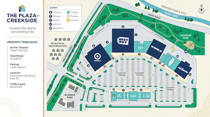 design site plan, master plan, real estate map, property map and plot map