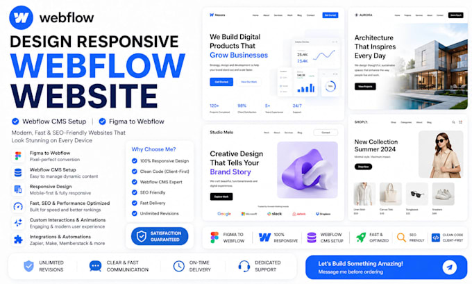 design responsive webflow website webflow cms setup, convert figma to webflow