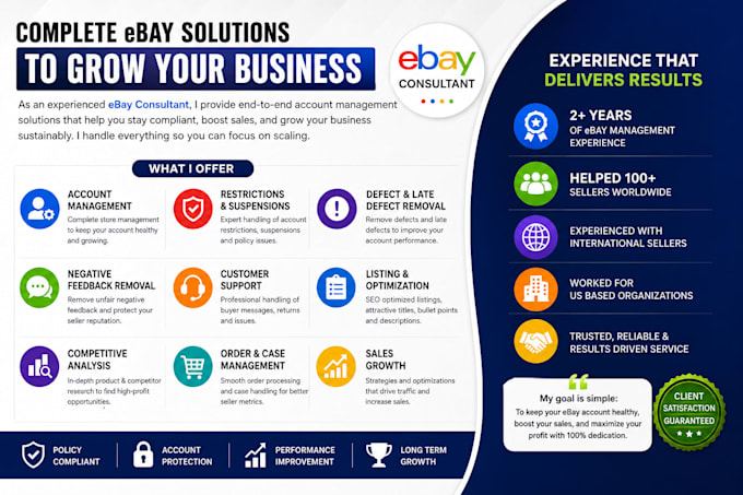 be your virtual assistant for ebay account management and seller support